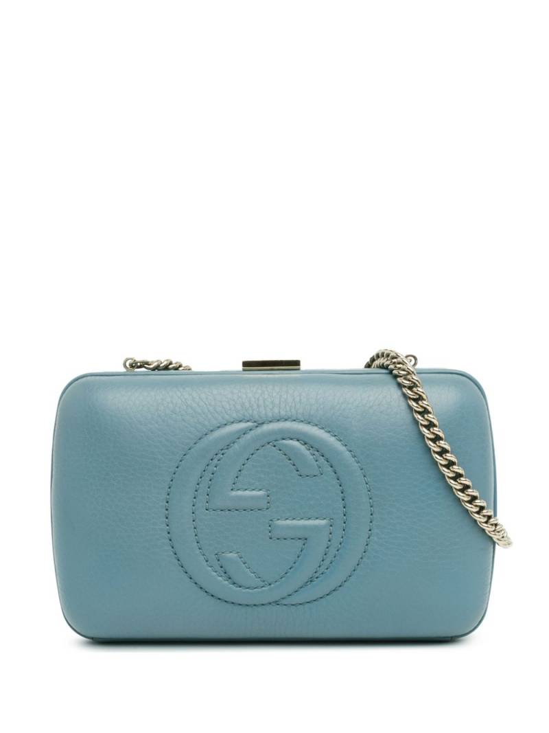 Gucci Pre-Owned 2000-2015 Soho Leather Clutch on Chain crossbody bag - Blue von Gucci Pre-Owned