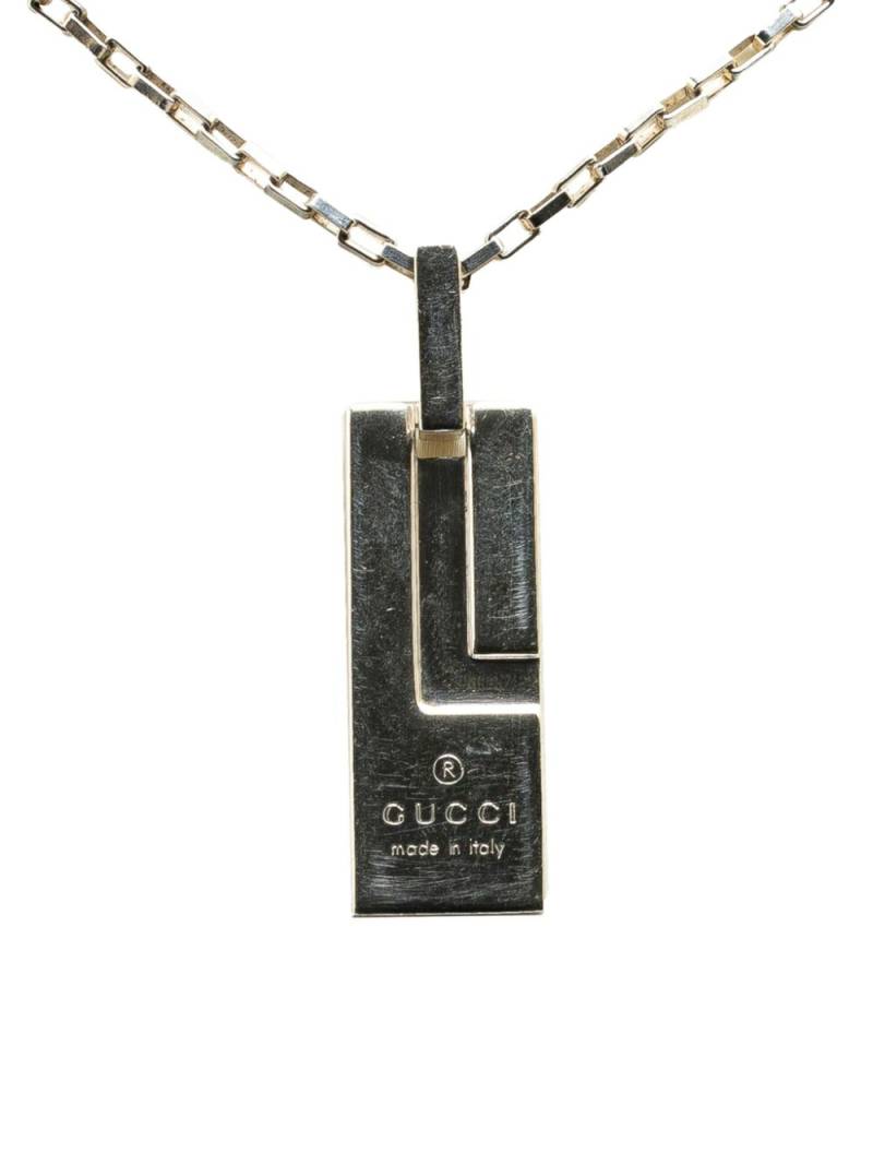 Gucci Pre-Owned 2000-2015 Sterling Silver Plate Pendant costume necklace von Gucci Pre-Owned