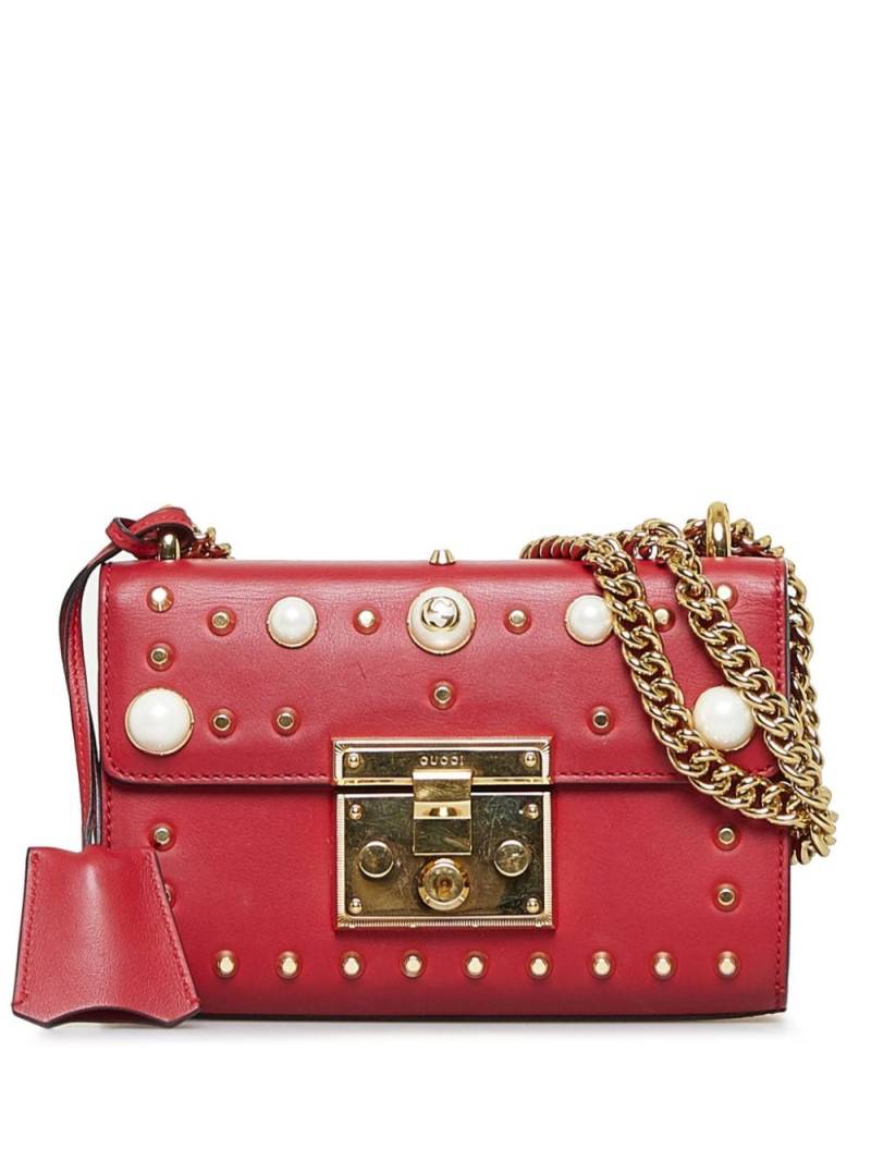 Gucci Pre-Owned 2000-2015 Studded Padlock crossbody bag - Red von Gucci Pre-Owned