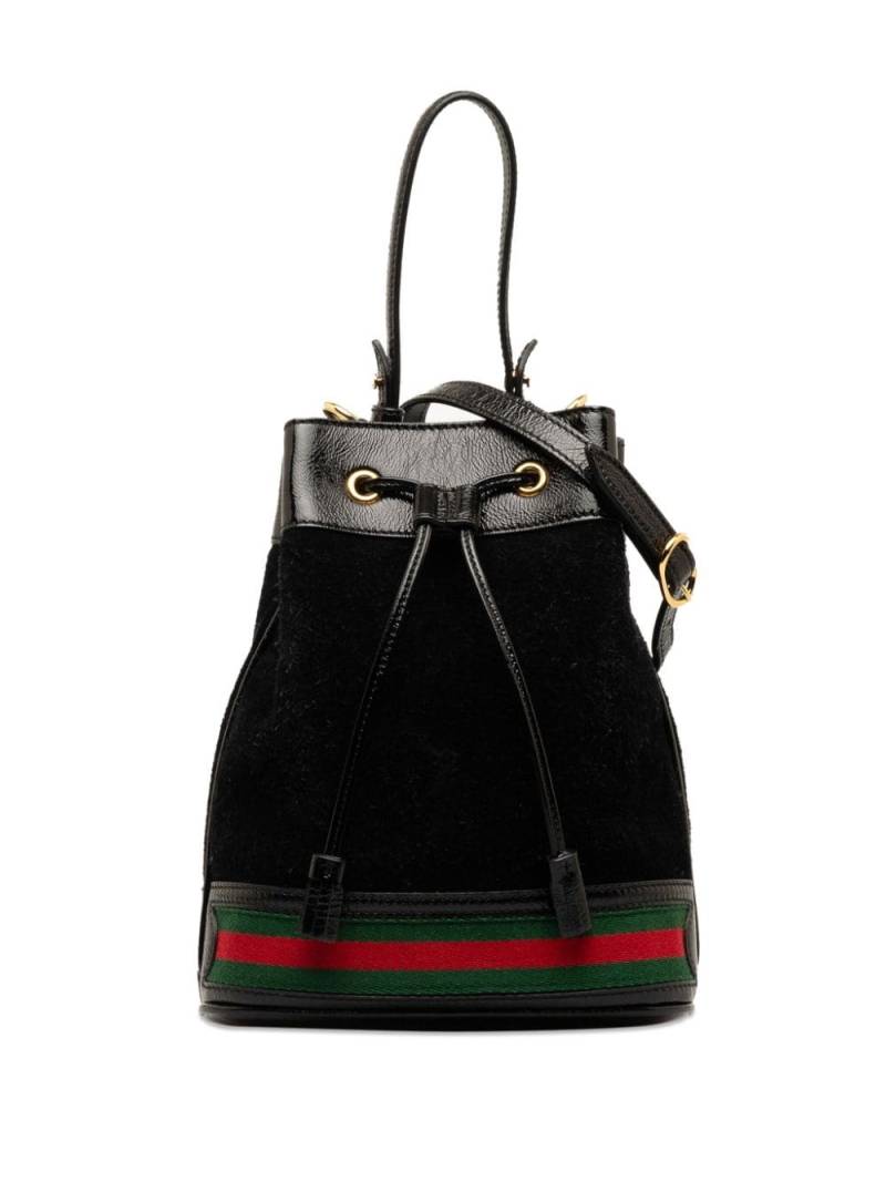 Gucci Pre-Owned 2000-2015 Suede Ophidia Web bucket bag - Black von Gucci Pre-Owned