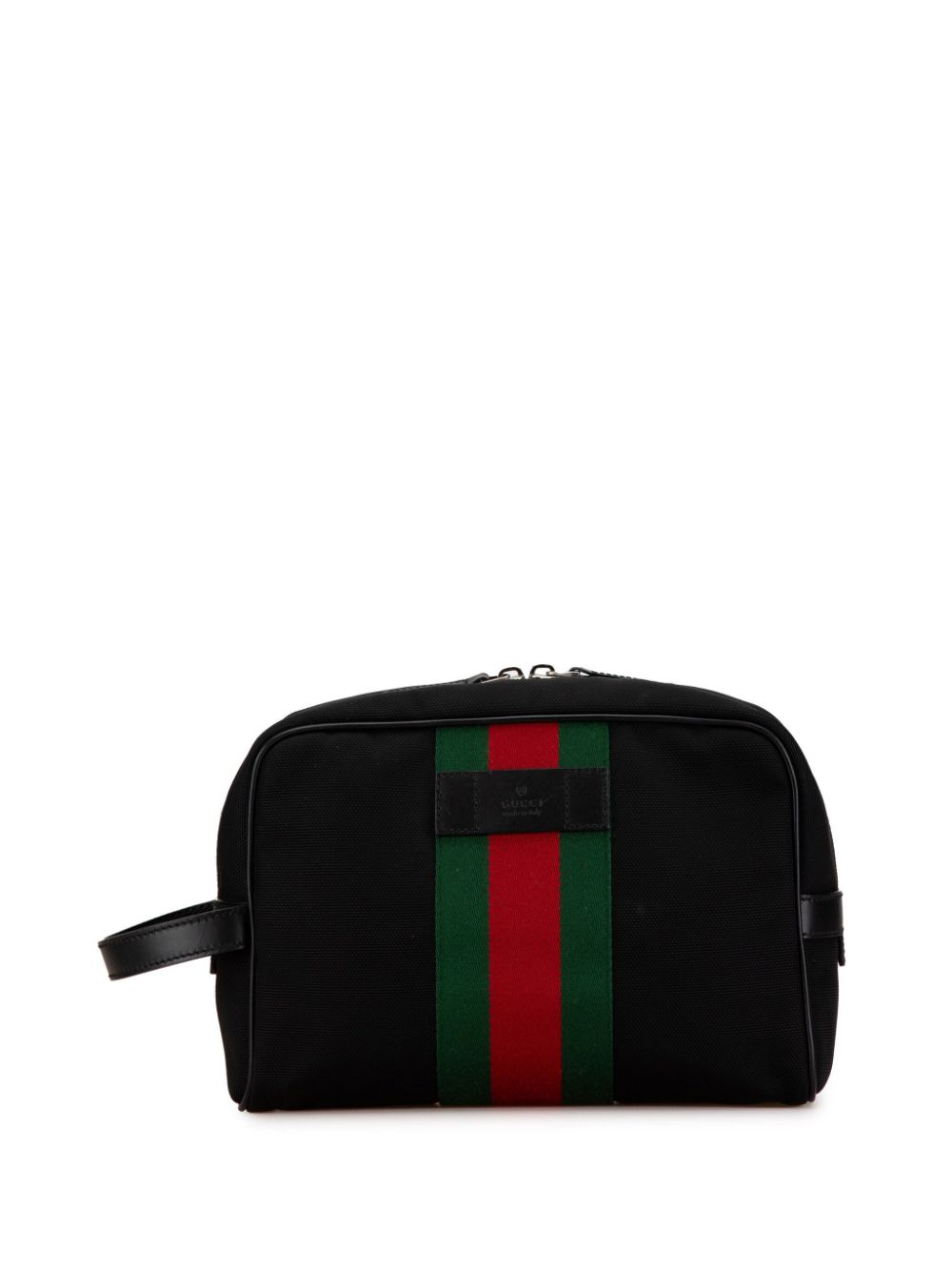 Gucci Pre-Owned 2000-2015 Techno Web Canvas clutch bag - Black von Gucci Pre-Owned