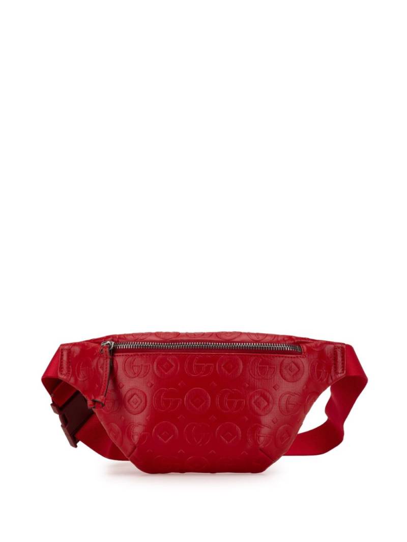 Gucci Pre-Owned 2000-2024 Double G Kids Embossed Leather belt bag - RED von Gucci Pre-Owned