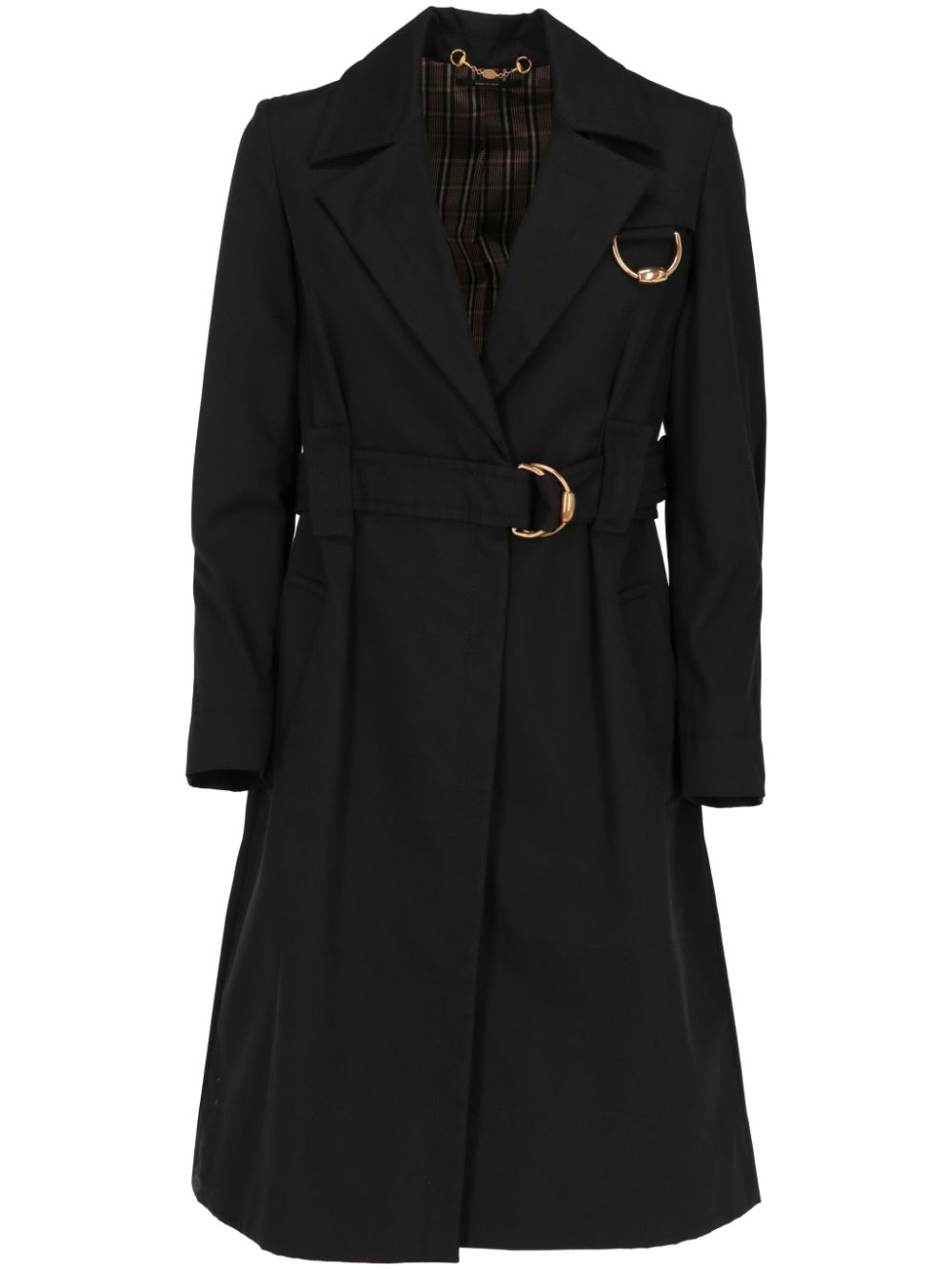 Gucci Pre-Owned 2000s belted trench coat - Black von Gucci Pre-Owned