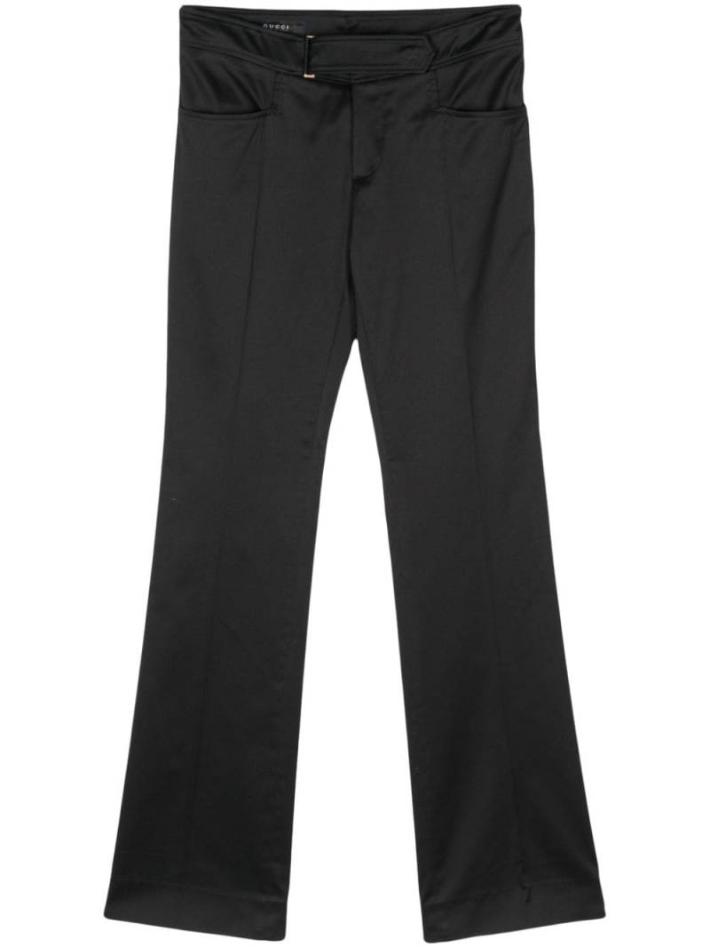 Gucci Pre-Owned 2000s buckle-detail trousers - Black von Gucci Pre-Owned