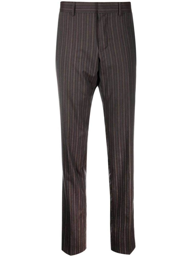 Gucci Pre-Owned 2000s pinstriped slim-legged tailored trousers - Grey von Gucci Pre-Owned