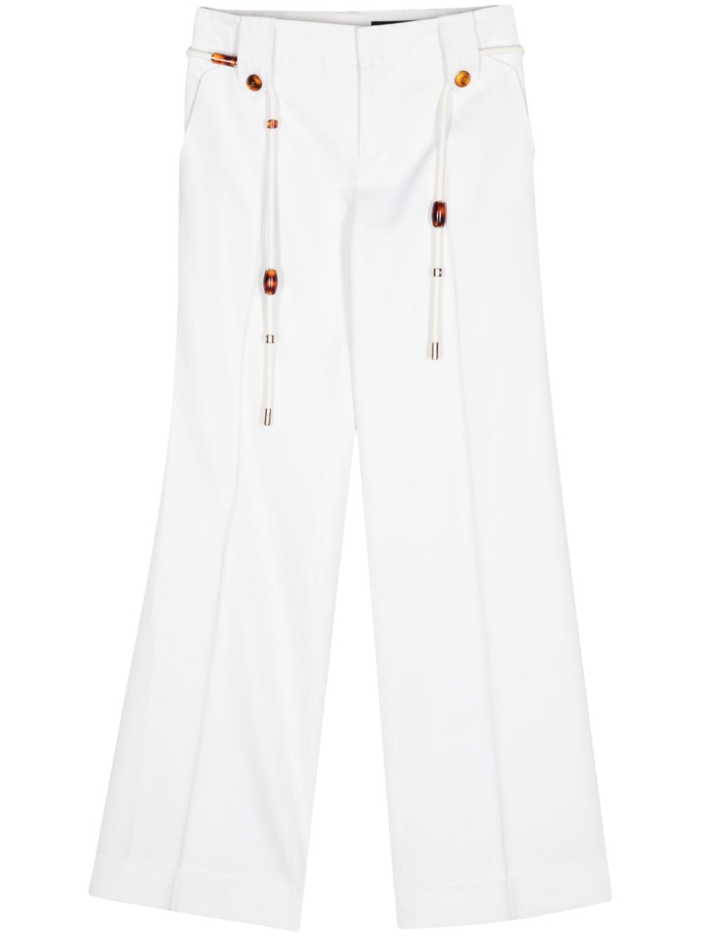 Gucci Pre-Owned 2000s pressed-crease straight trousers - White von Gucci Pre-Owned