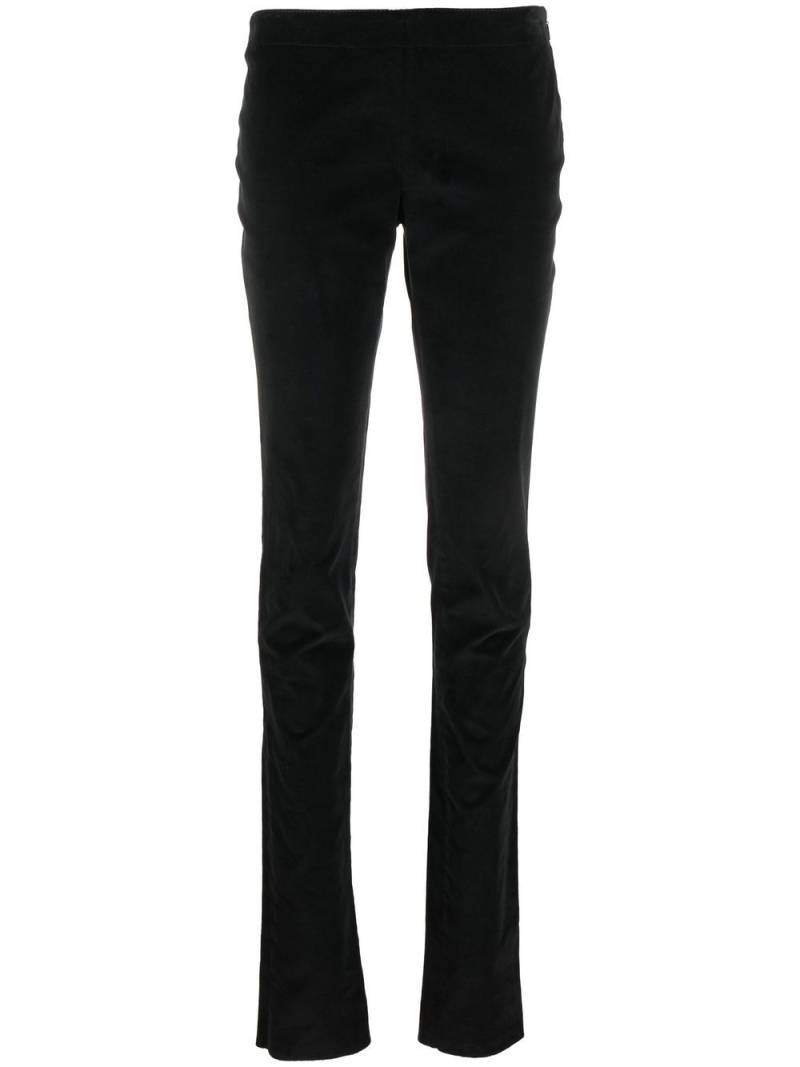 Gucci Pre-Owned 2000s skinny velvet trousers - Black von Gucci Pre-Owned