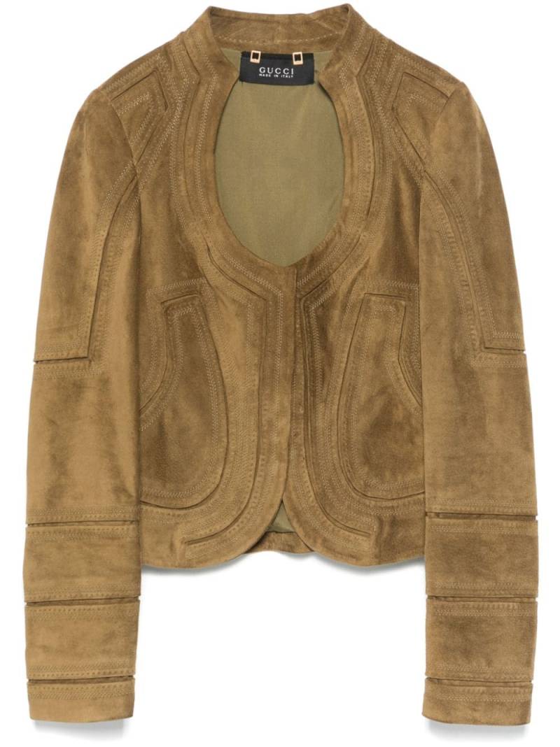 Gucci Pre-Owned 2000s suede jacket - Brown von Gucci Pre-Owned