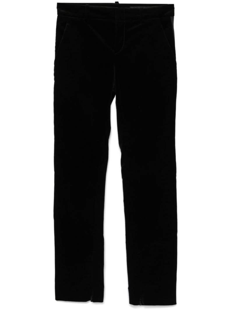 Gucci Pre-Owned 2000s velvet trousers - Black von Gucci Pre-Owned