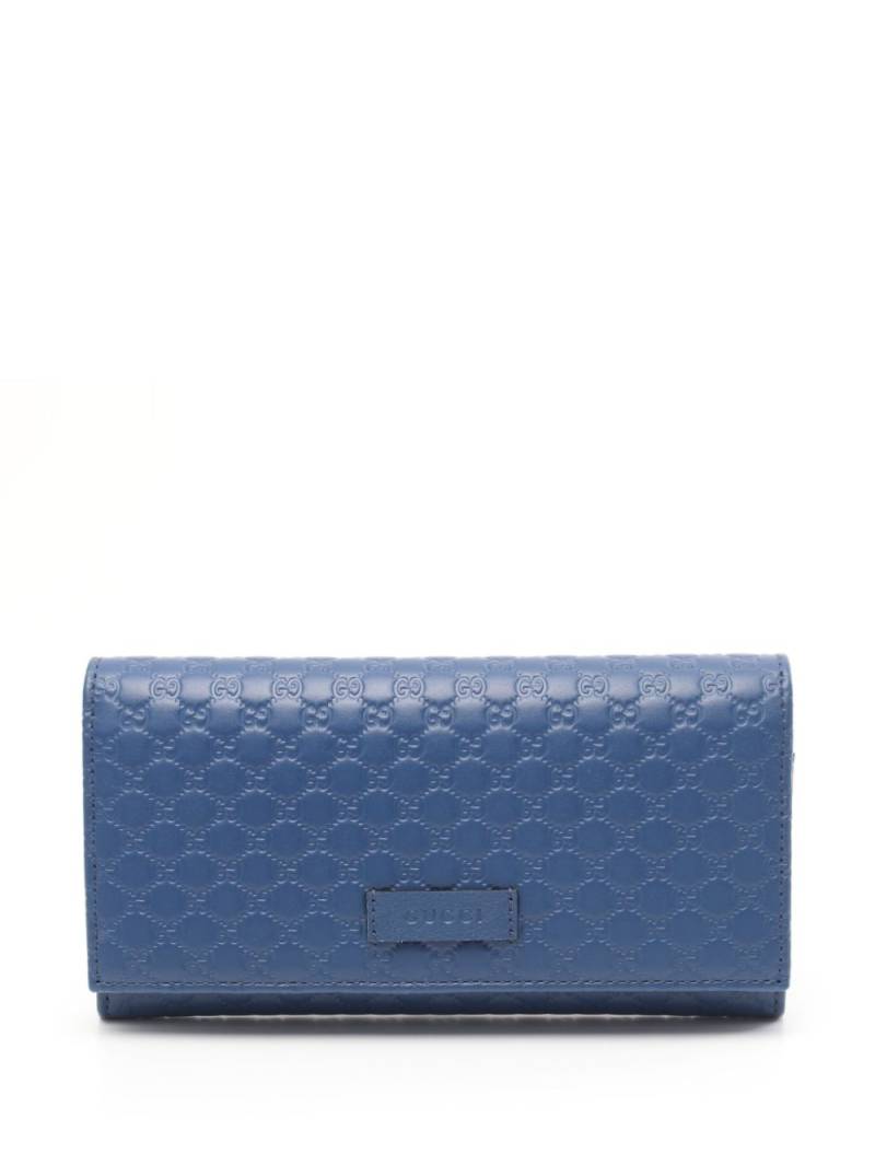 Gucci Pre-Owned 2010s Micro GG wallet - Blue von Gucci Pre-Owned