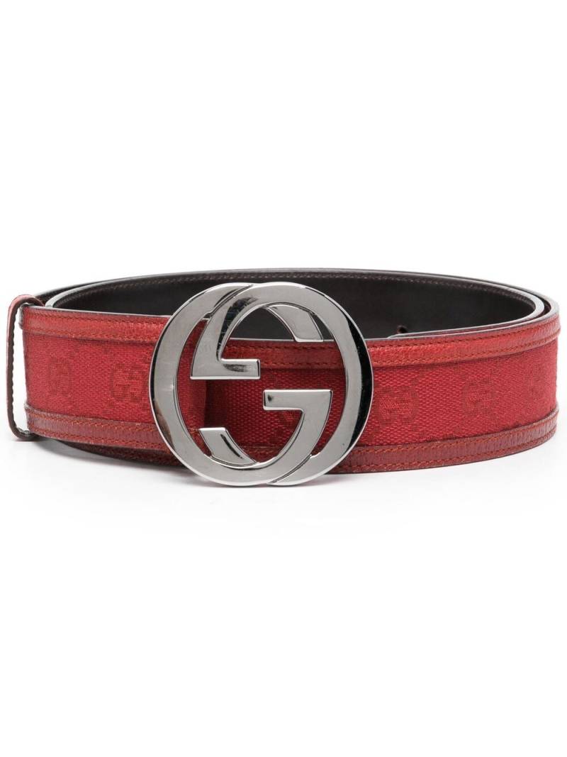 Gucci Pre-Owned 2010s interlocking GG buckle belt - Red von Gucci Pre-Owned