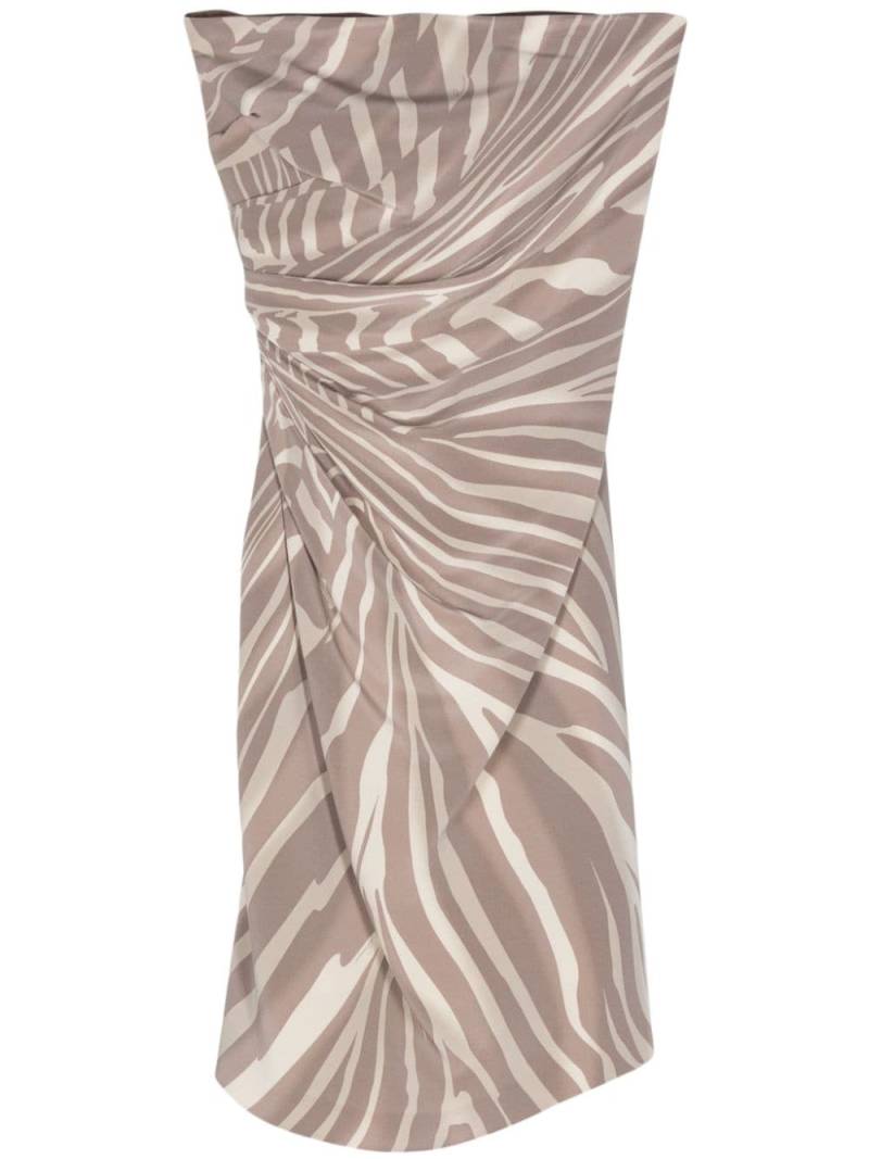 Gucci Pre-Owned 2010s zebra mini dress - Neutrals von Gucci Pre-Owned