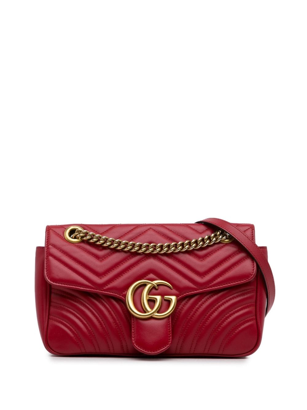 Gucci Pre-Owned 2015-2022 Medium GG Marmont Matelasse crossbody bag - Red von Gucci Pre-Owned