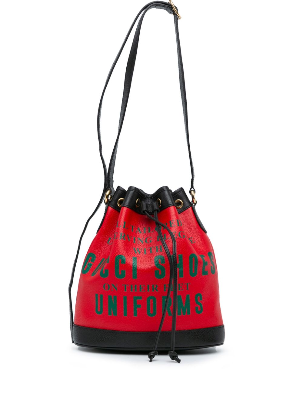 Gucci Pre-Owned 2016-2023 100th Anniversary Leather Uniform bucket bag - Red von Gucci Pre-Owned