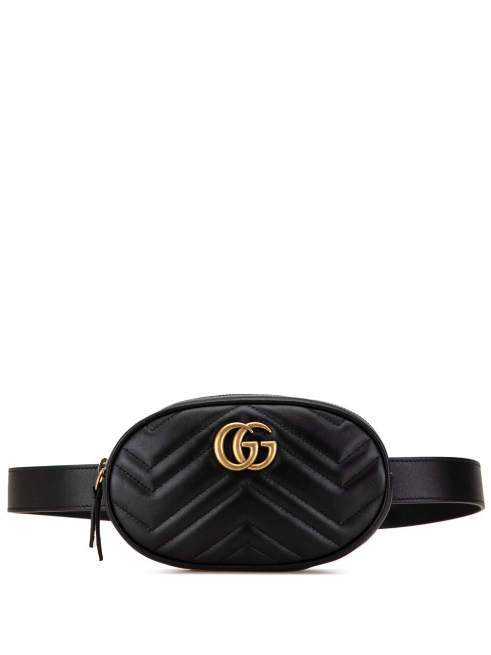 Gucci Pre-Owned 2016-2023 GG Marmont Matelasse belt bag - Black von Gucci Pre-Owned