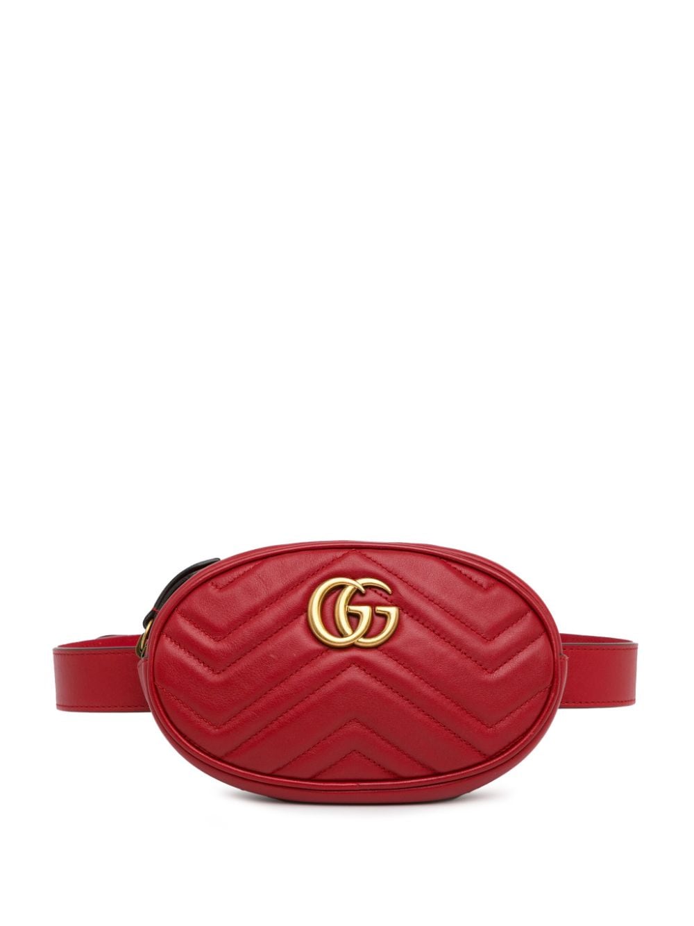 Gucci Pre-Owned 2016-2023 GG Marmont Matelasse belt bag - Red von Gucci Pre-Owned