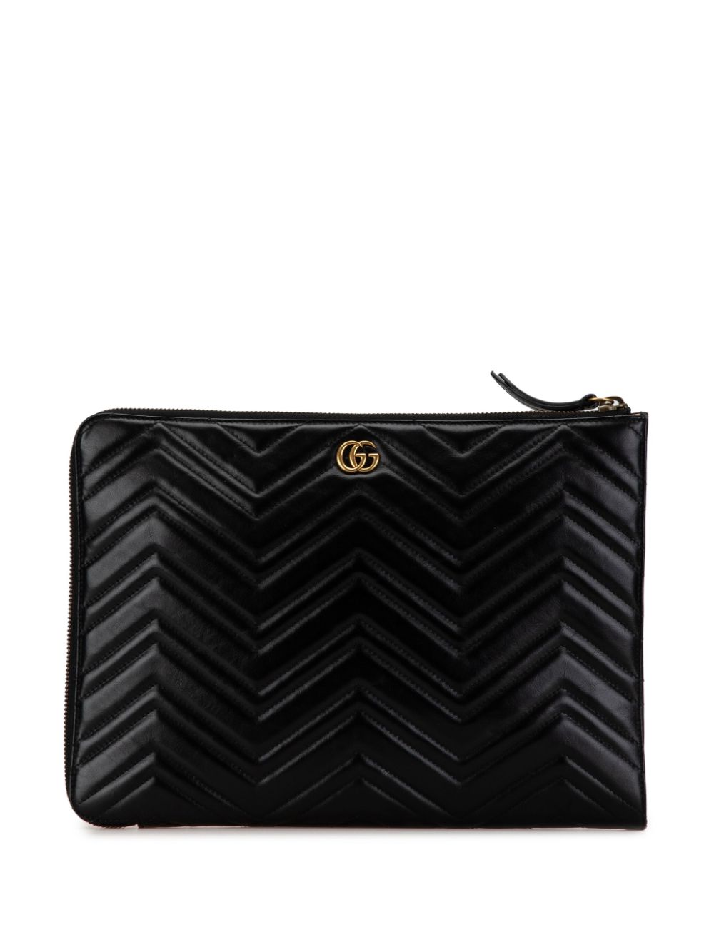 Gucci Pre-Owned 2016-2023 GG Marmont Portfolio clutch bag - Black von Gucci Pre-Owned