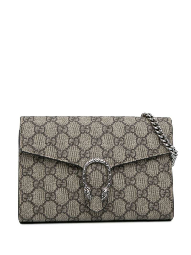 Gucci Pre-Owned 2016-2023 GG Supreme Dionysus Chain Wallet crossbody bag - Brown von Gucci Pre-Owned