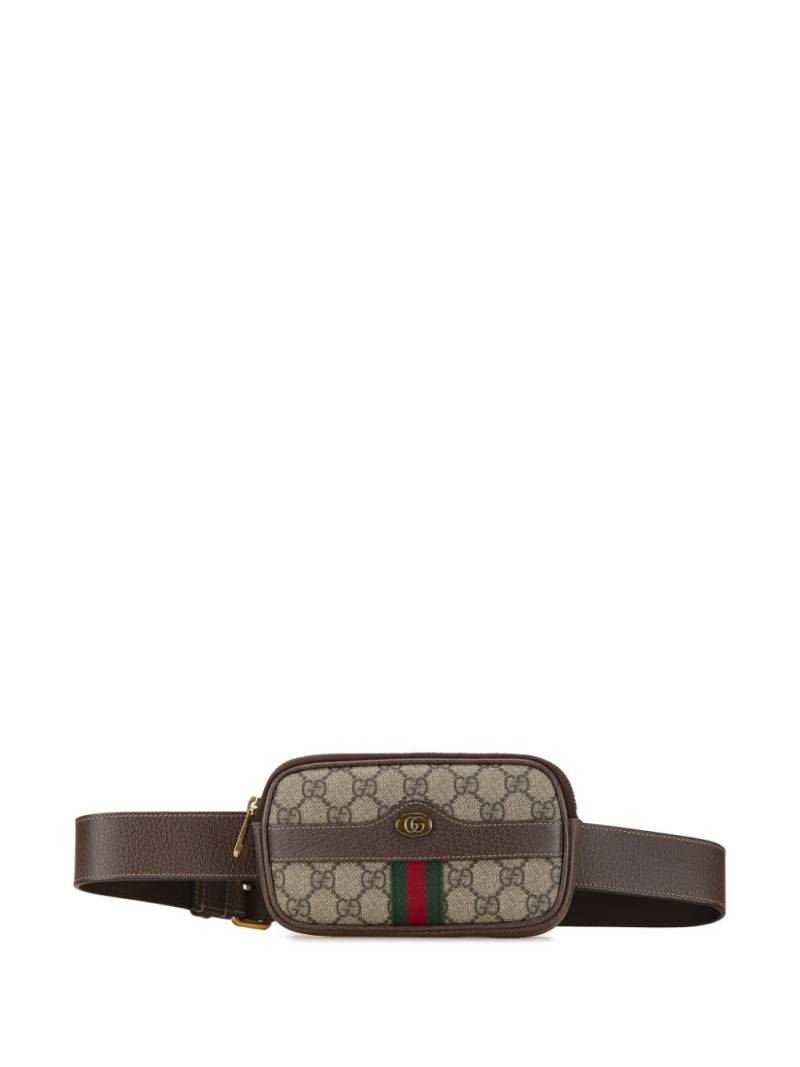 Gucci Pre-Owned 2016-2023 GG Supreme Web Ophidia belt bag - Brown von Gucci Pre-Owned