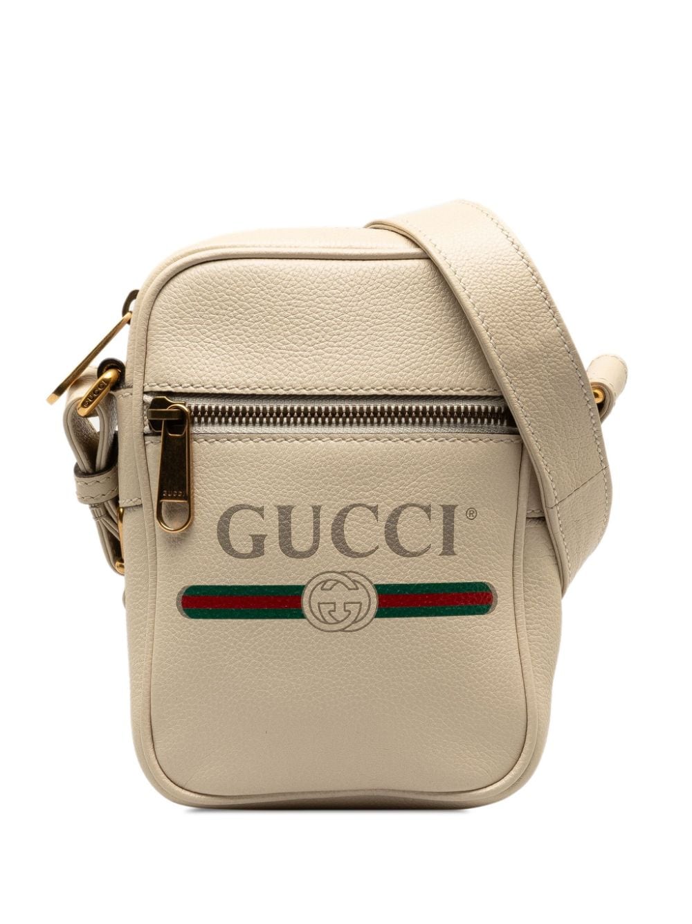 Gucci Pre-Owned 2016-2023 Gucci Logo crossbody bag - White von Gucci Pre-Owned