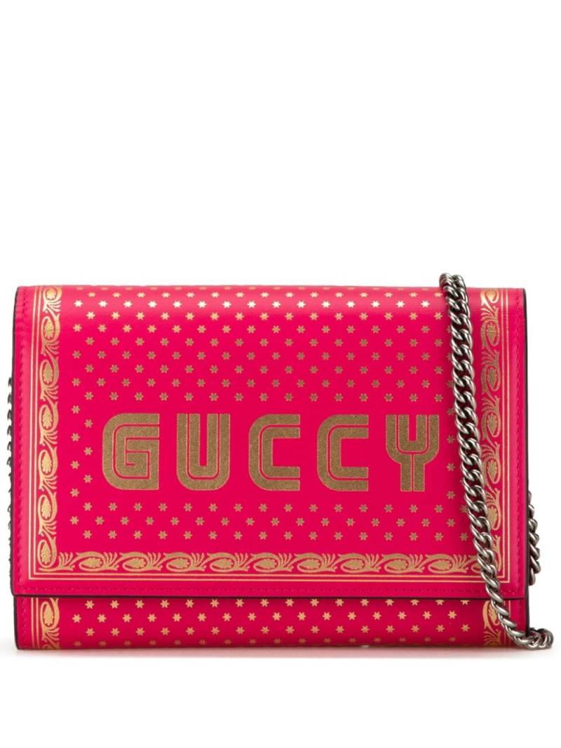 Gucci Pre-Owned 2016-2023 Guccy Sega Wallet On Chain crossbody bag - Pink von Gucci Pre-Owned