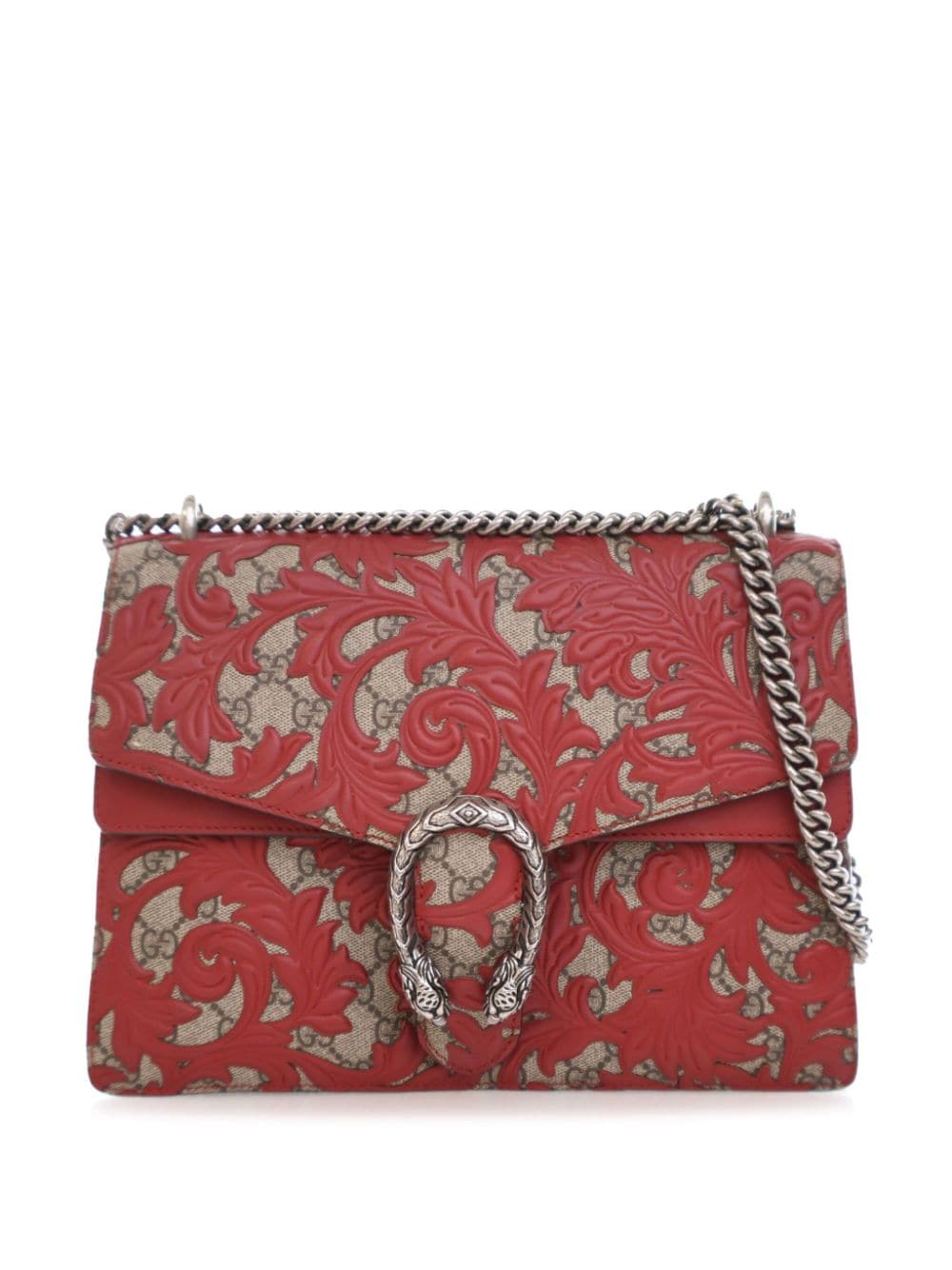 Gucci Pre-Owned 2016-2023 Medium GG Supreme Arabesque Dionysus shoulder bag - Red von Gucci Pre-Owned