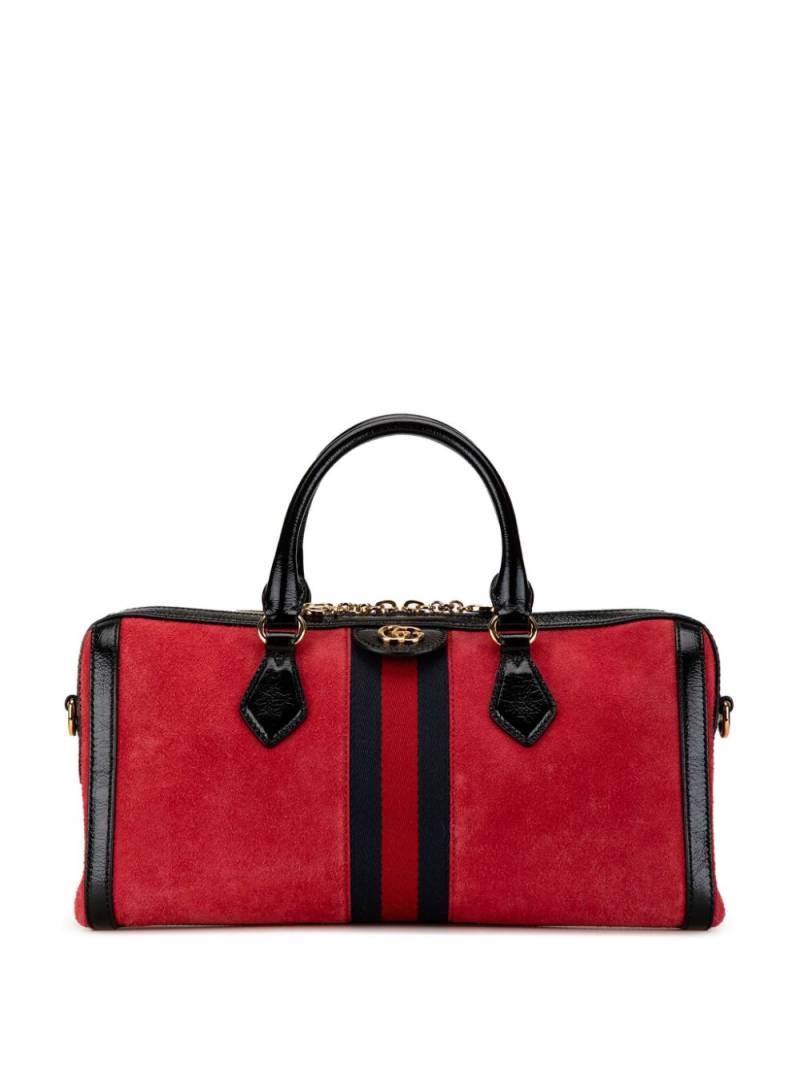 Gucci Pre-Owned 2016-2023 Medium Ophidia Suede boston bag - Red von Gucci Pre-Owned