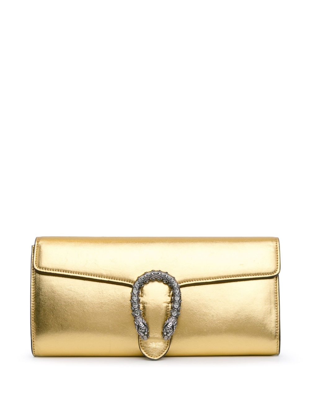 Gucci Pre-Owned 2016-2023 Metallic Leather Dionysus clutch bag - Gold von Gucci Pre-Owned