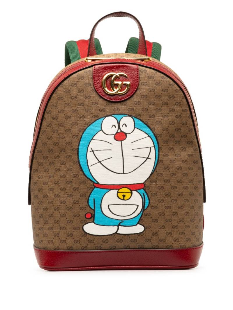 Gucci Pre-Owned 2016-2023 Micro GG Supreme Doraemon backpack - Brown von Gucci Pre-Owned