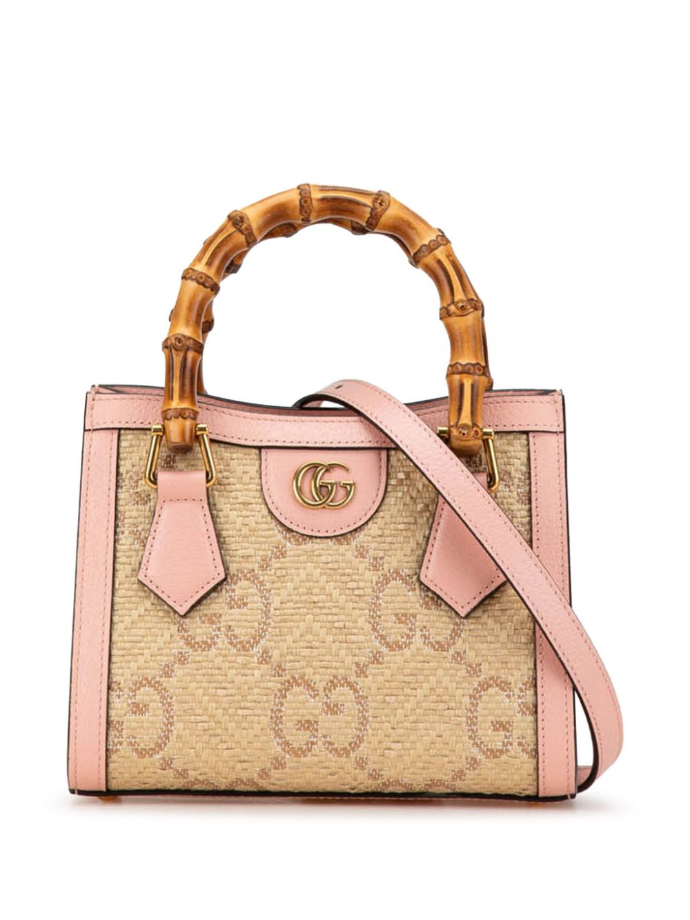 Gucci Pre-Owned 2016-2023 Mini Canvas Bamboo Jumbo GG Diana satchel - Brown von Gucci Pre-Owned