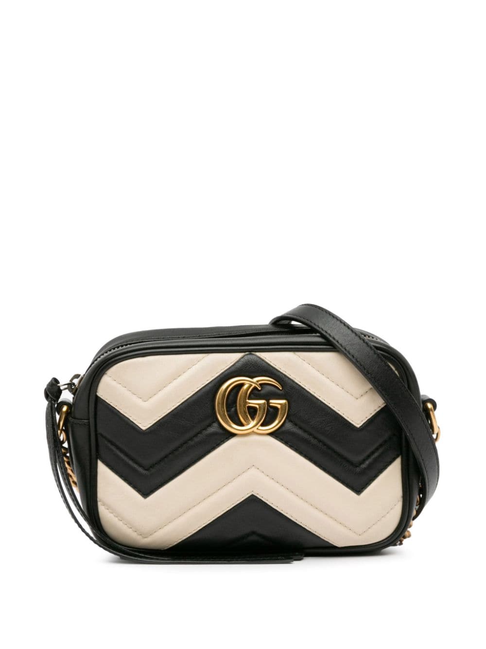 Gucci Pre-Owned 2016-2023 Mini GG Marmont Matelasse crossbody bag - Black von Gucci Pre-Owned