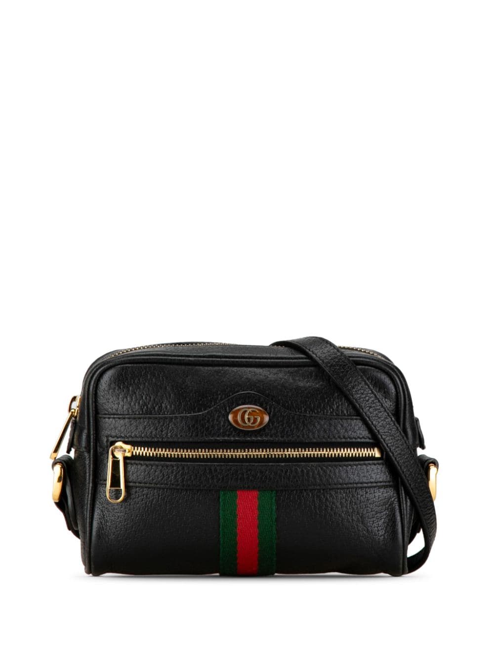 Gucci Pre-Owned 2016-2023 Mini Leather Ophidia crossbody bag - Black von Gucci Pre-Owned