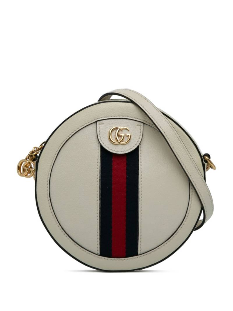 Gucci Pre-Owned 2016-2023 Mini Round Ophidia Leather crossbody bag - White von Gucci Pre-Owned