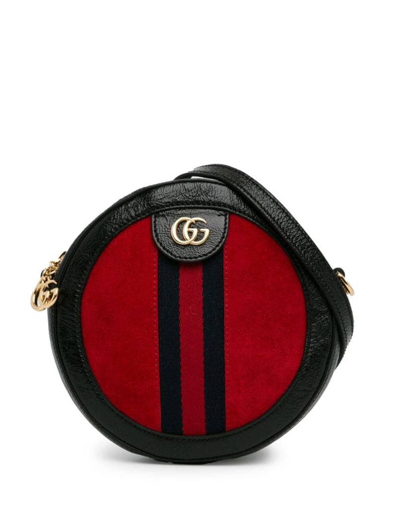 Gucci Pre-Owned 2016-2023 Mini Suede Round Ophidia crossbody bag - Red von Gucci Pre-Owned