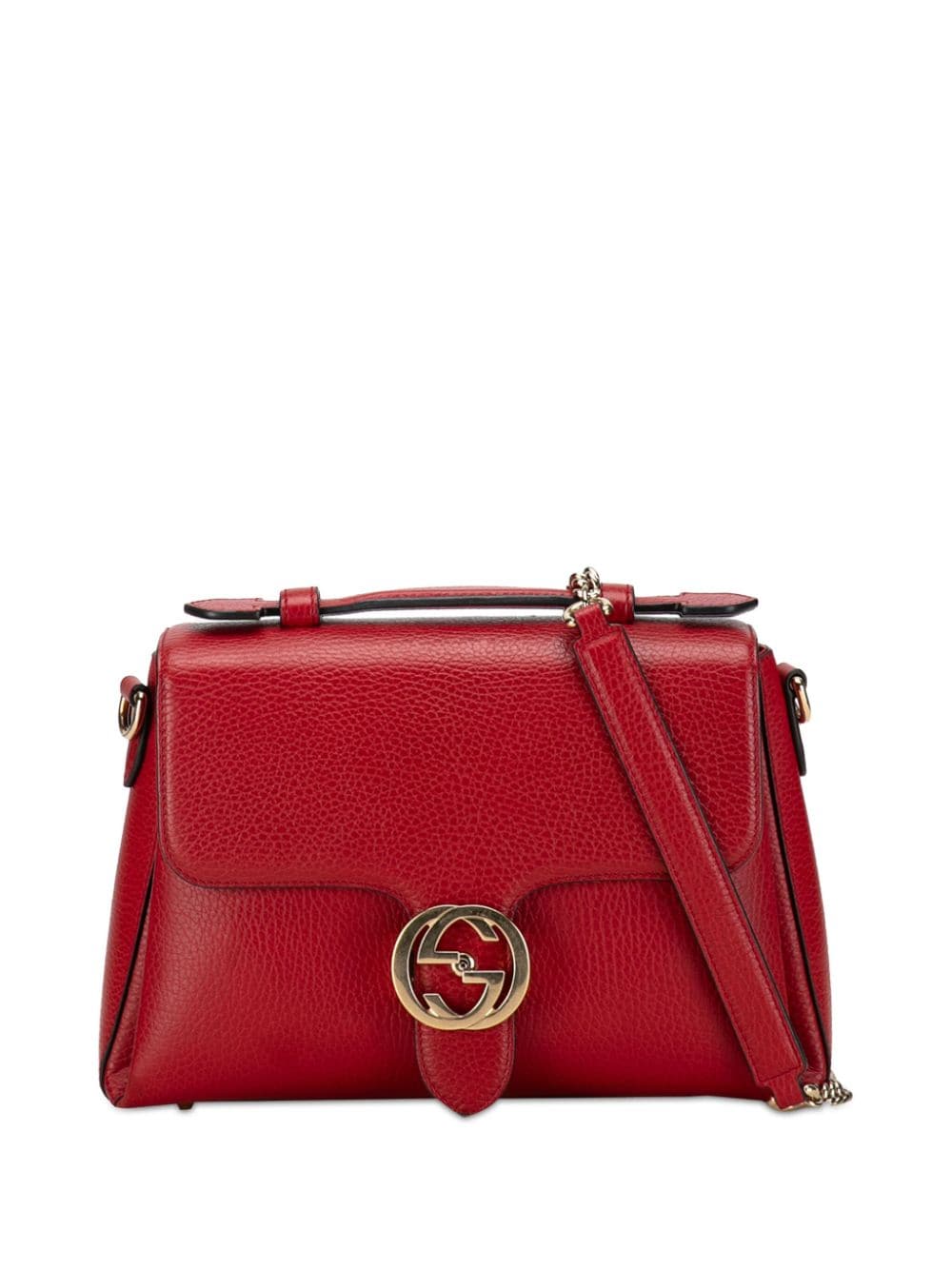 Gucci Pre-Owned 2016-2023 Small Dollar Calf Interlocking G satchel - Red von Gucci Pre-Owned