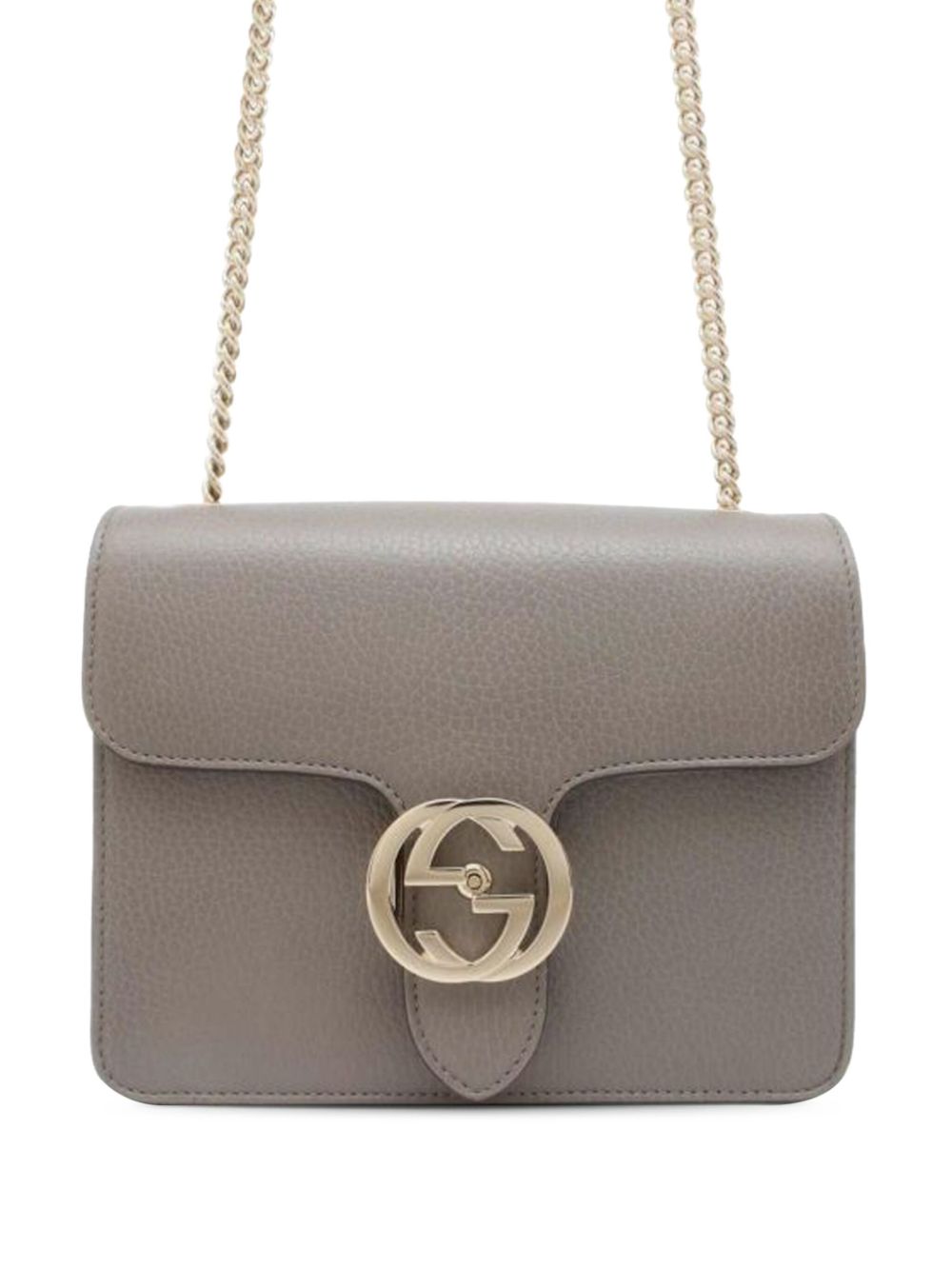 Gucci Pre-Owned 2016-2023 Small Dollar Calfskin Interlocking G crossbody bag - Grey von Gucci Pre-Owned