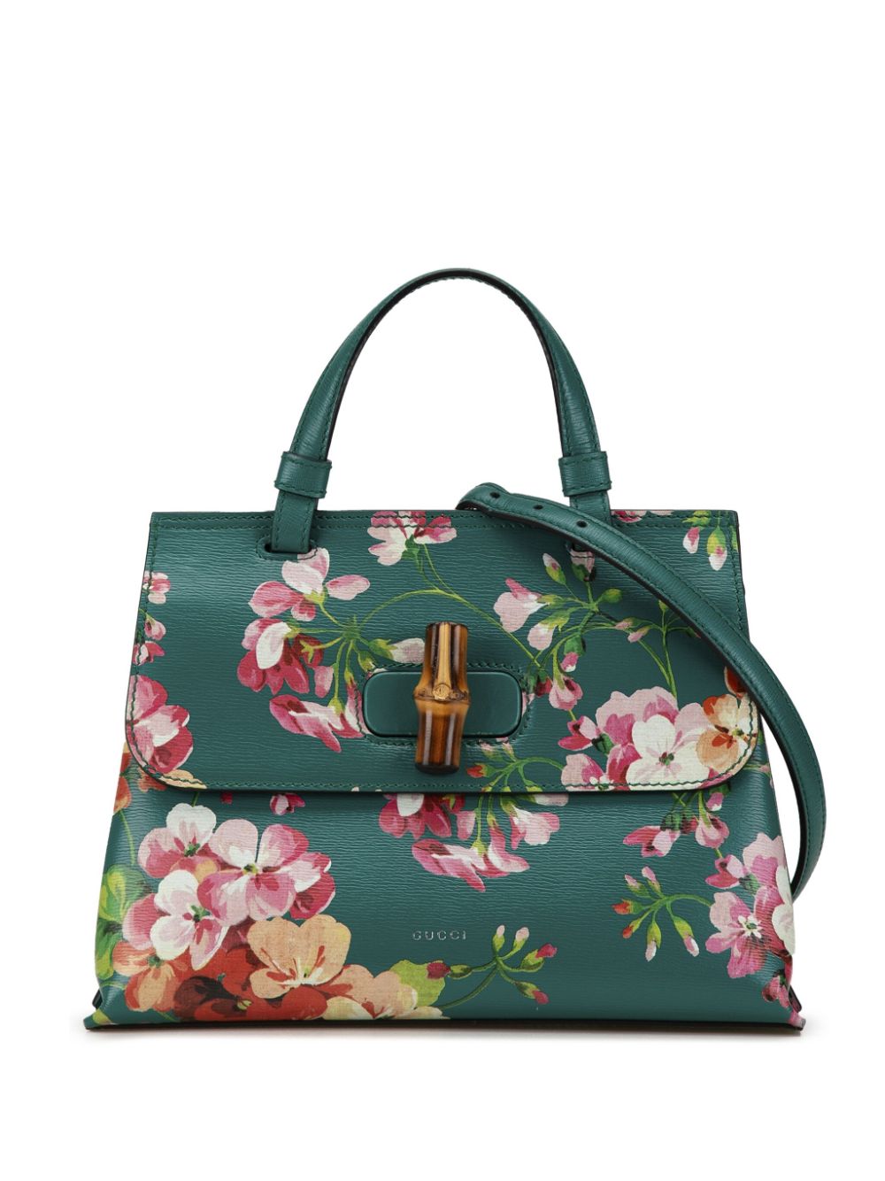 Gucci Pre-Owned 2016-2023 Small Leather Bamboo Daily Blooms satchel - Green von Gucci Pre-Owned