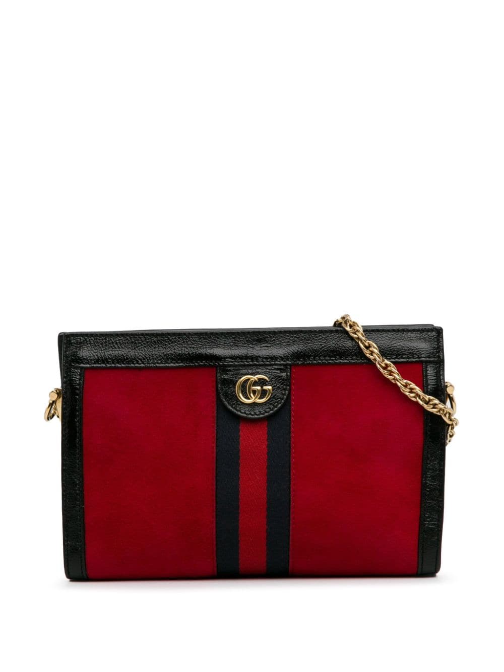 Gucci Pre-Owned 2016-2023 Small Suede Ophidia Chain crossbody bag - Red von Gucci Pre-Owned