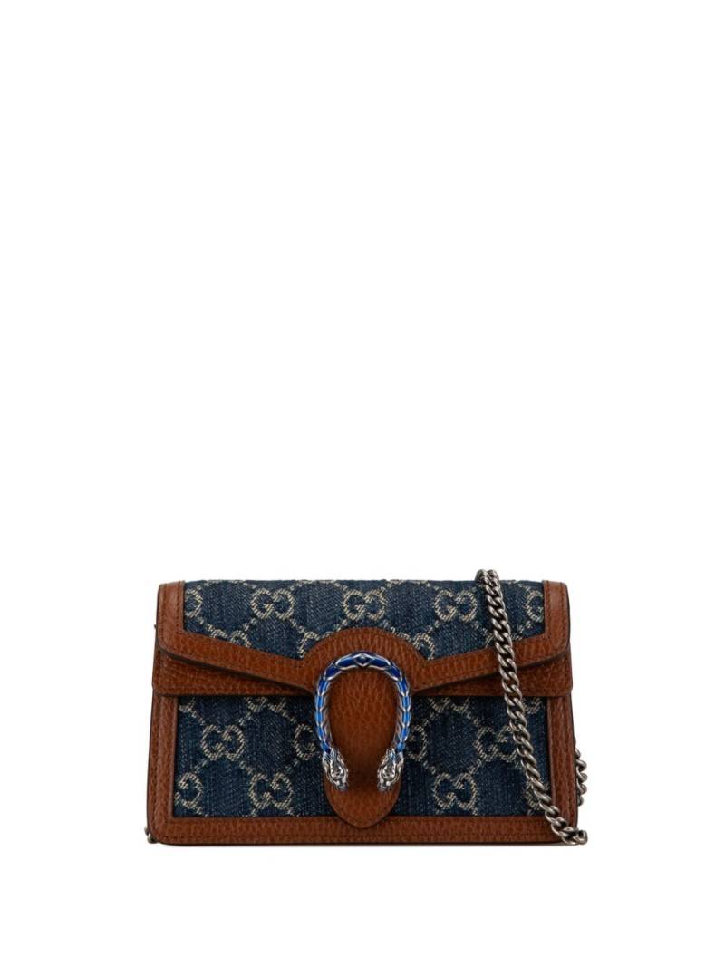 Gucci Pre-Owned 2016-2023 Super Mini GG Denim Dionysus crossbody bag - Blue von Gucci Pre-Owned