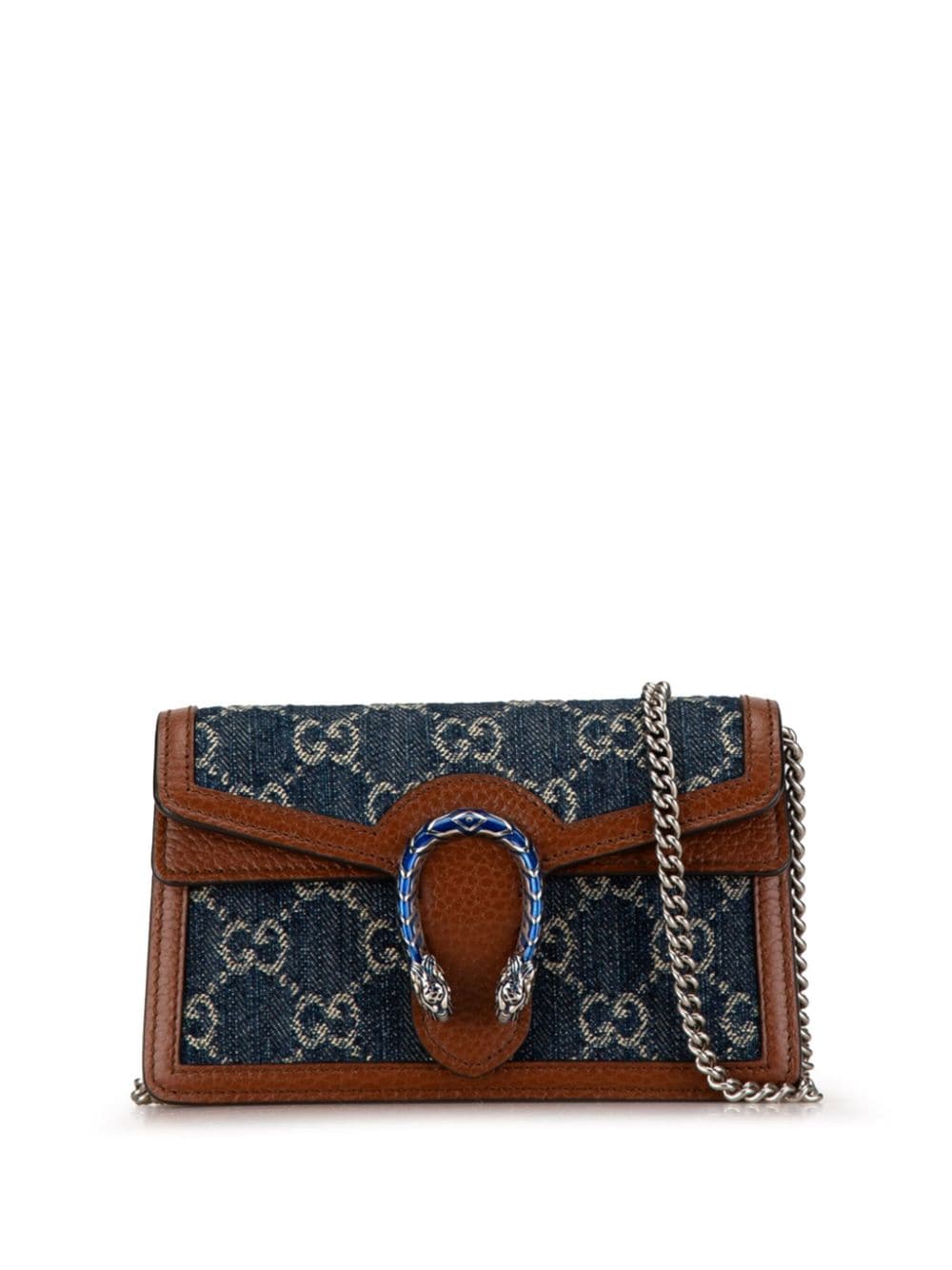 Gucci Pre-Owned 2016-2023 Super Mini GG Denim Dionysus crossbody bag - Brown von Gucci Pre-Owned