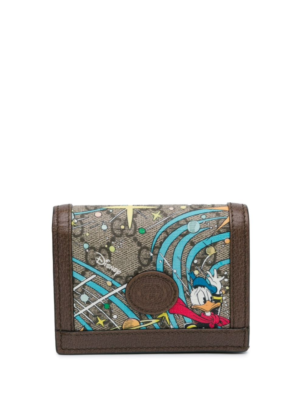 Gucci Pre-Owned 2016-2023 x Disney GG Supreme Donald Duck Compact Wallet small wallets - Brown von Gucci Pre-Owned