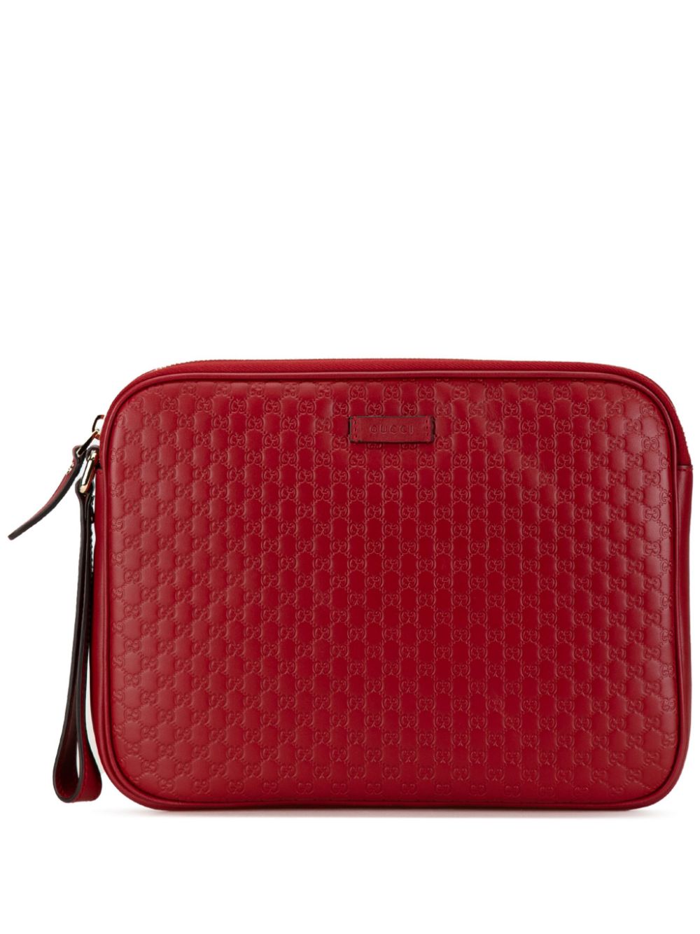 Gucci Pre-Owned 2016-2024 Microguccissima clutch bag - Red von Gucci Pre-Owned