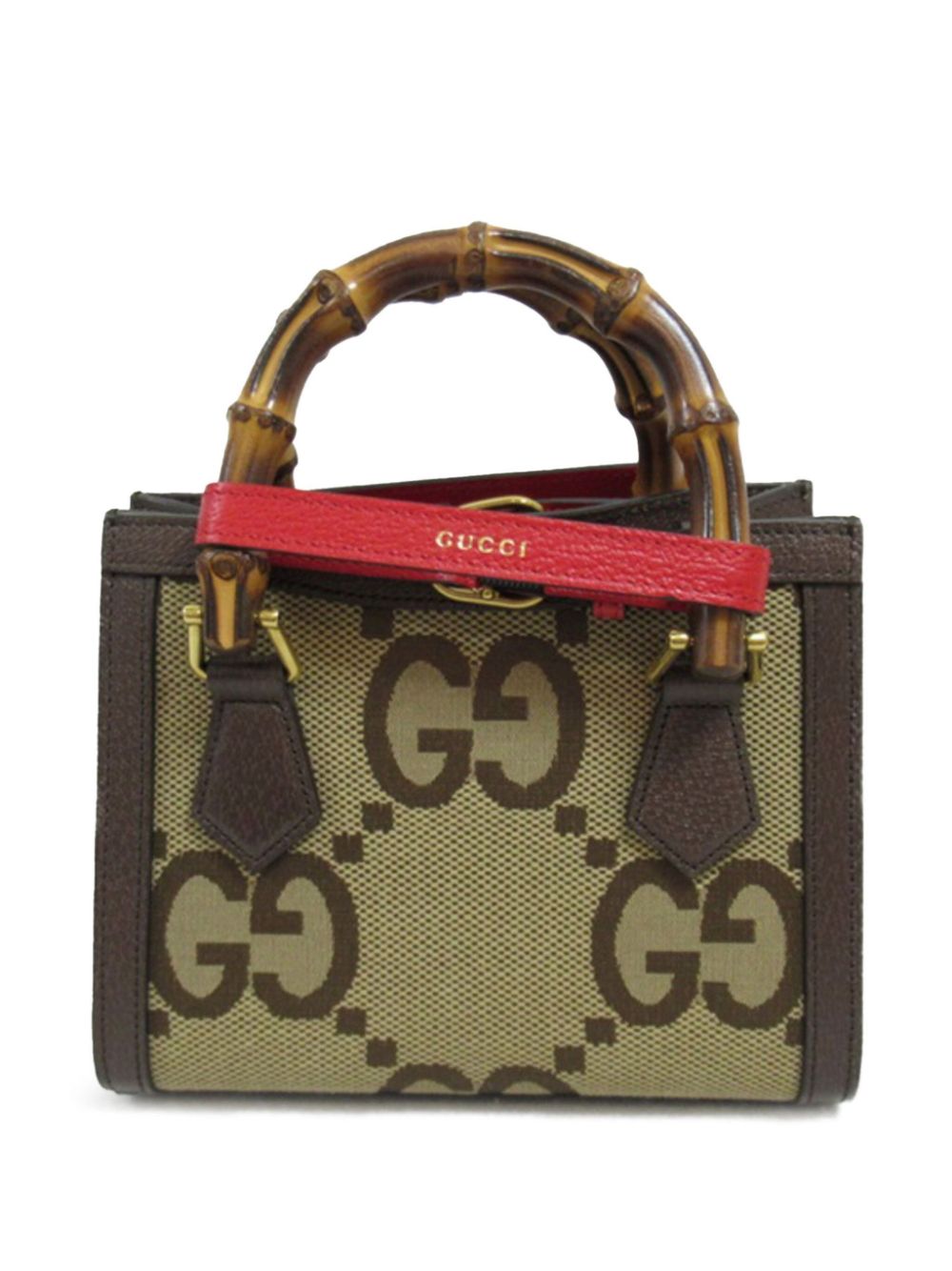 Gucci Pre-Owned 2016-2024 Mini Canvas Bamboo Jumbo GG Diana satchel - Green von Gucci Pre-Owned