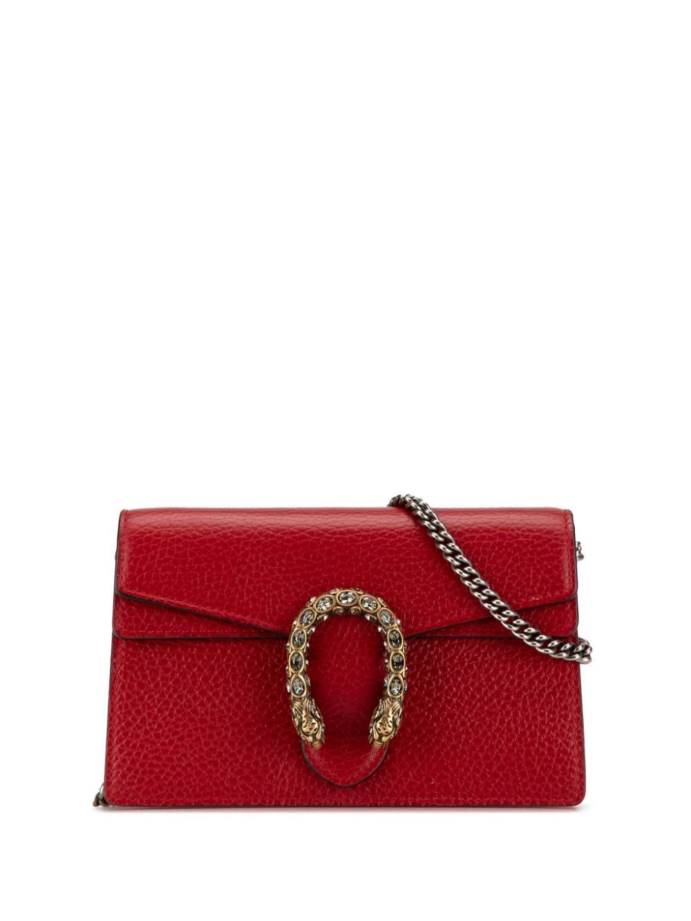 Gucci Pre-Owned 2016-2024 Super Mini Leather Dionysus crossbody bag - Red von Gucci Pre-Owned