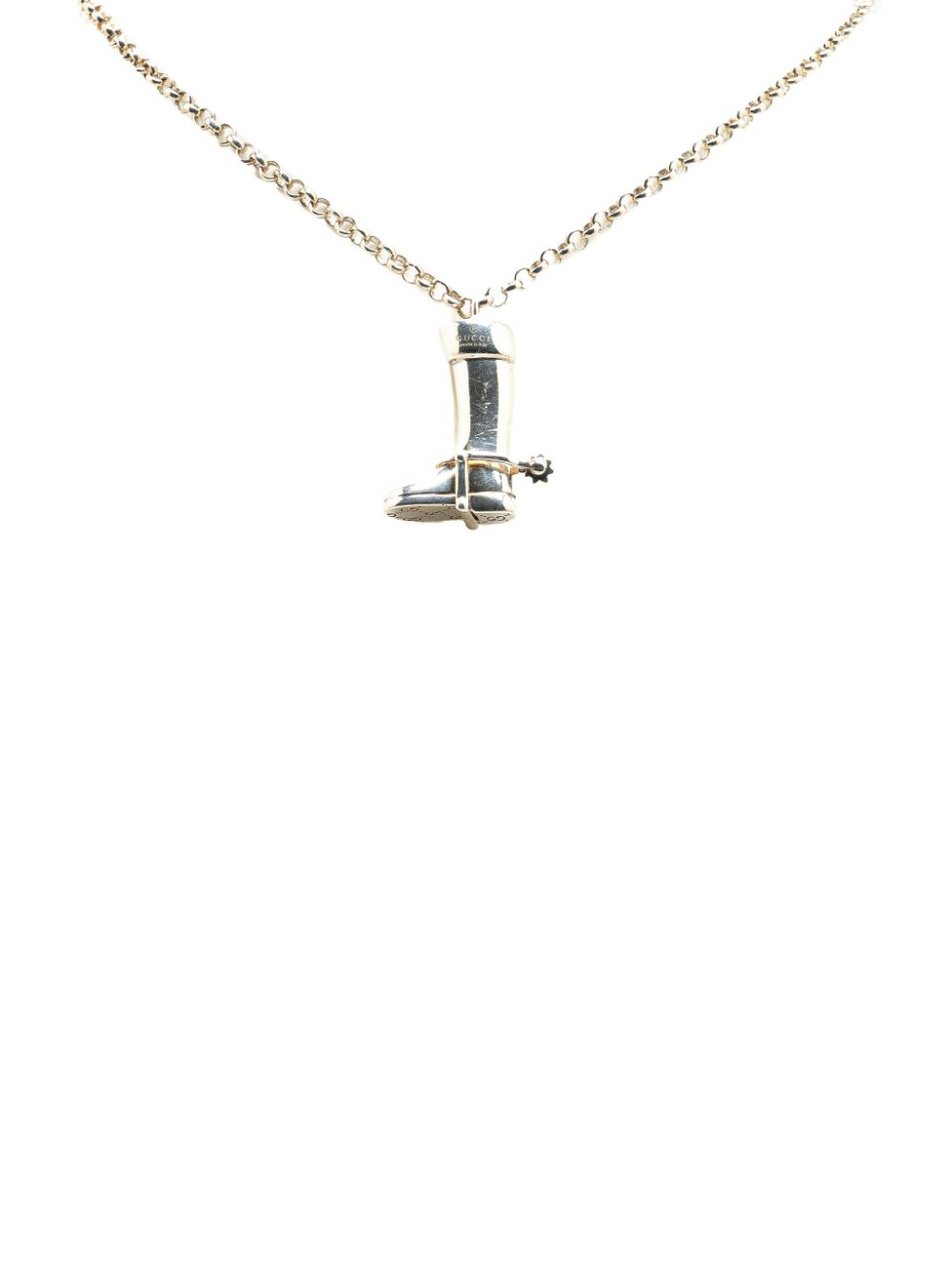 Gucci Pre-Owned 20th Century Sterling Silver Boot Pendant costume necklace von Gucci Pre-Owned