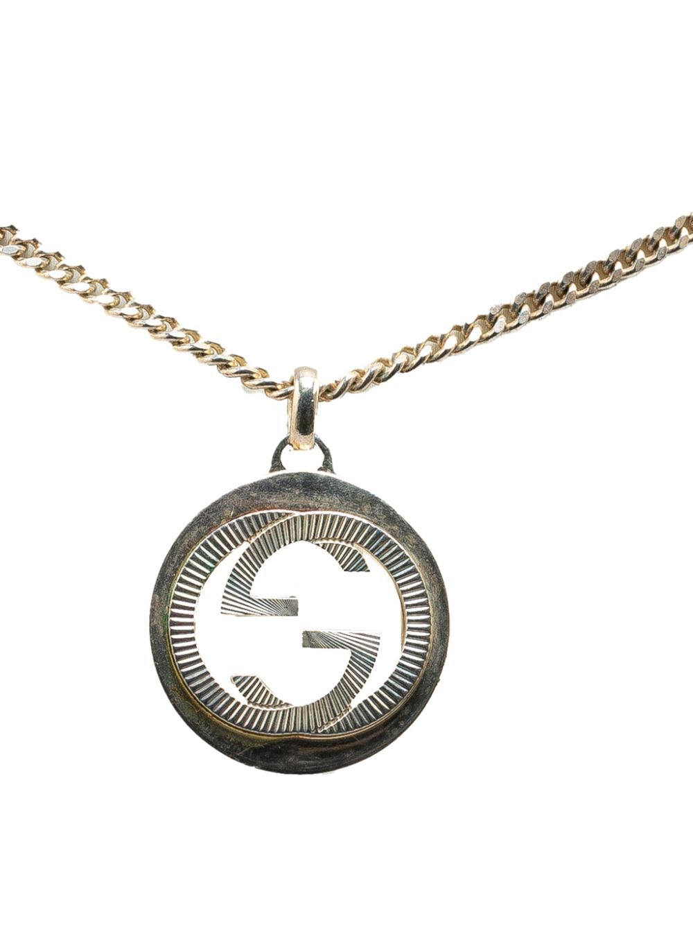 Gucci Pre-Owned 21st Century Sterling Silver Interlocking G Pendant costume necklace von Gucci Pre-Owned