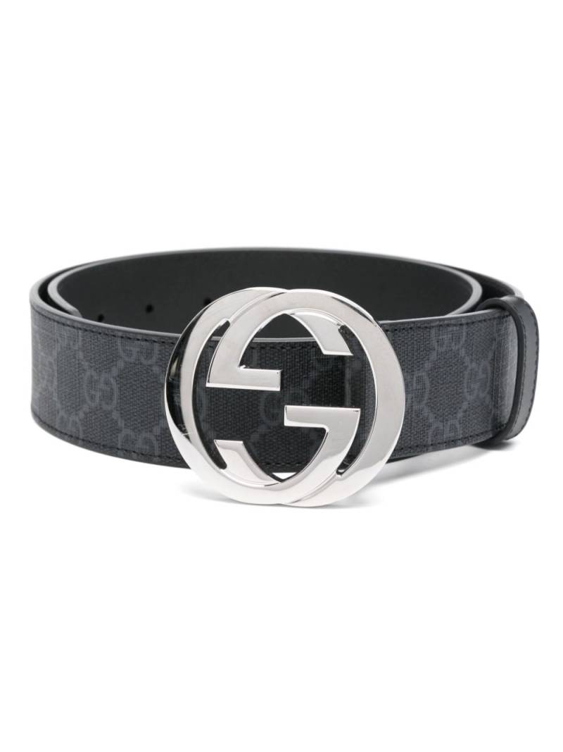 Gucci Pre-Owned GG-Supreme Interlocking-G belt - Black von Gucci Pre-Owned