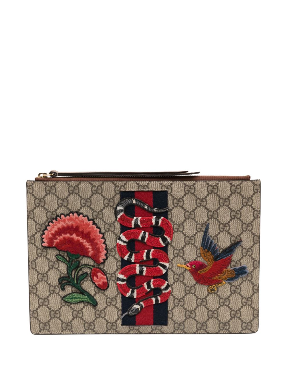 Gucci Pre-Owned GG supreme monogram pouch - Neutrals von Gucci Pre-Owned