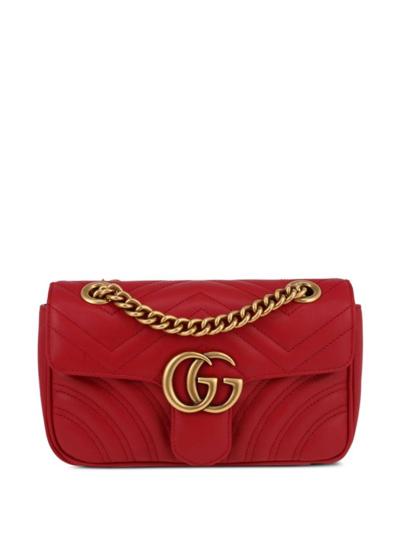 Gucci Pre-Owned mini Marmont Double G shoulder bag - Red von Gucci Pre-Owned