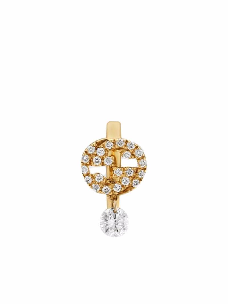 Gucci 18kt yellow gold Interlocking diamond earring von Gucci